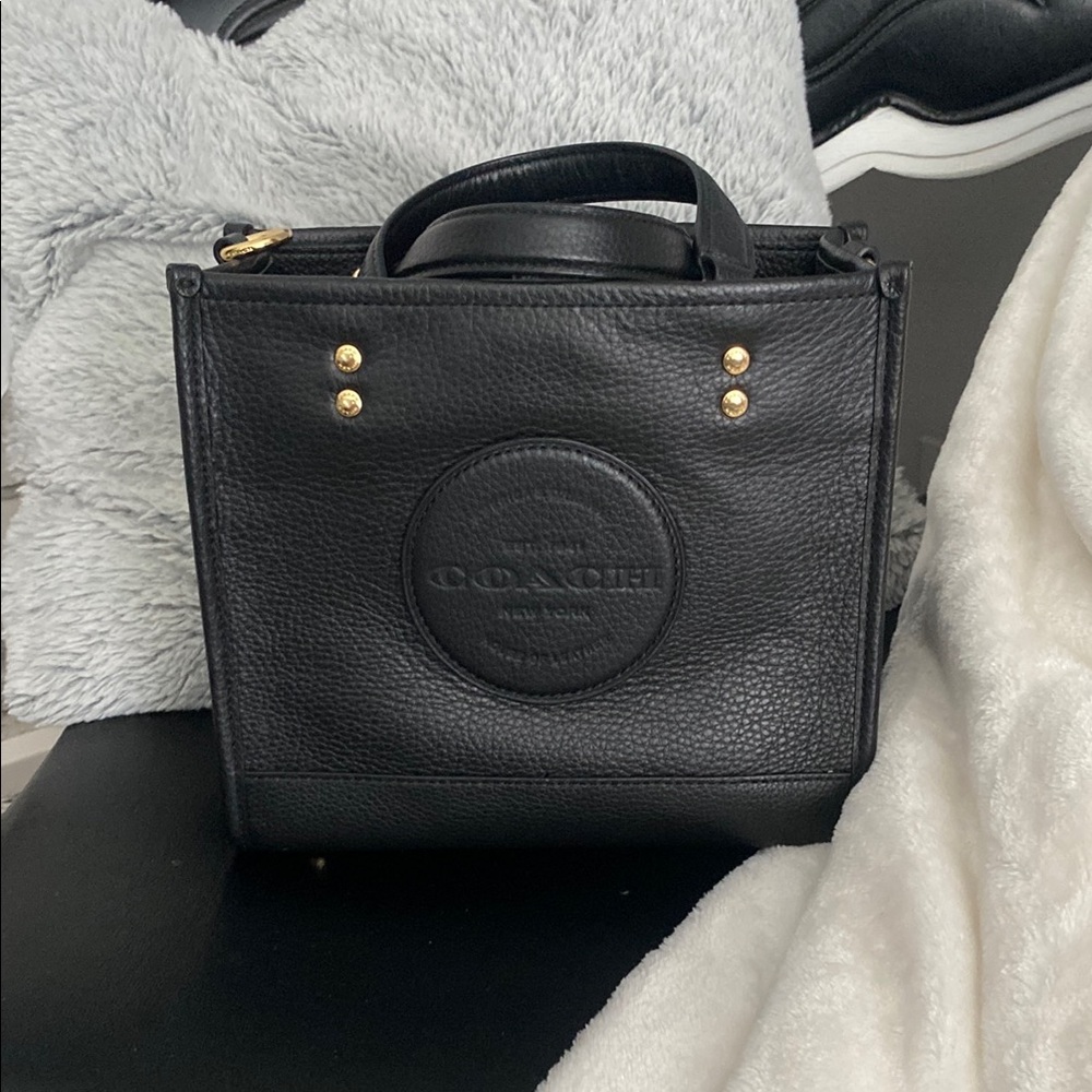 Coach Black Leather Tote Bag